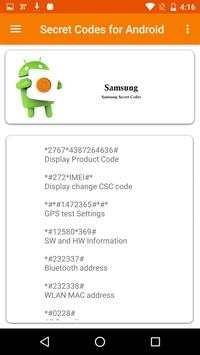 Secret Codes for Android *# screenshot 4