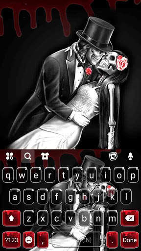 Skeleton Love कीबोर्ड पृष्ठभूमि स्क्रीनशॉट 5