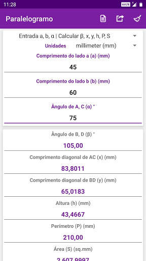 Calculadora de geometria screenshot 3