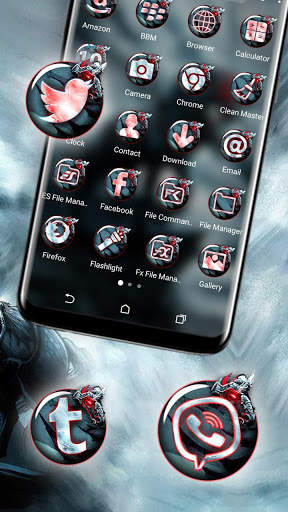 Black Warrior Horse Launcher Theme screenshot 2