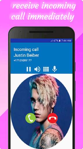 Justin Beiber Call You:  Fake Video Call Pro screenshot 2