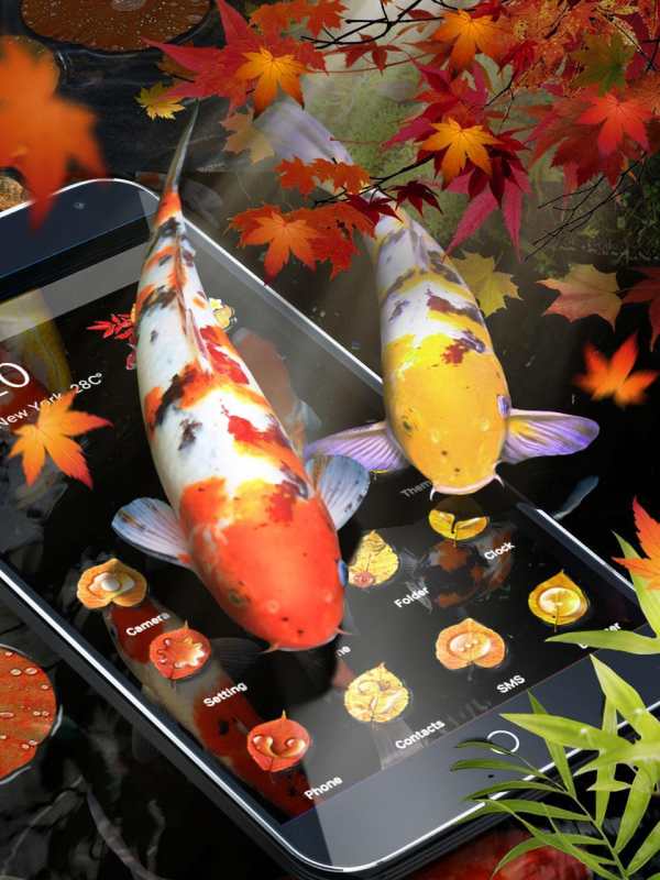 Autumn 3D Koi Fish Theme screenshot 5