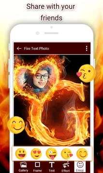 Fire Text Photo Frame screenshot 5