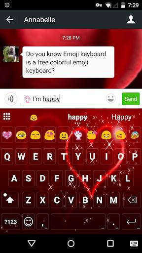 Valentines Emoji Keyboard Skin screenshot 3