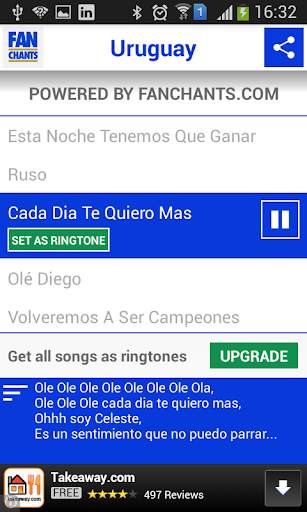 Uruguay World Cup 2014 Songs screenshot 2