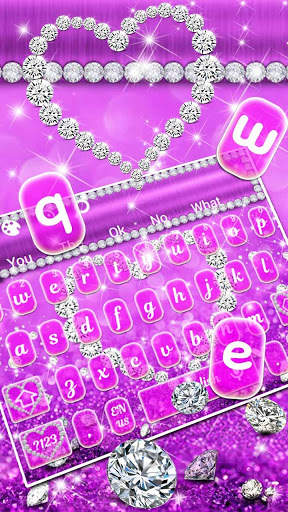 Diamond Shiny Heart Keyboard 1 تصوير الشاشة