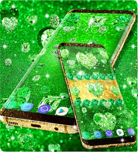 Green diamond shiny wallpapers screenshot 5