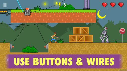 High Voltage 2D — Robots Attack Battle Platformer screenshot 3