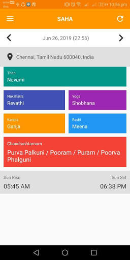 Saha - Live Nakshatra Suba Horai Rasi Thithi App screenshot 2
