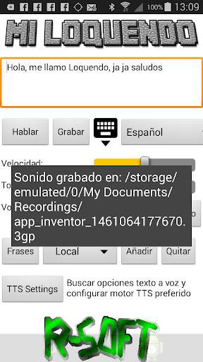 My Loquendo screenshot 2