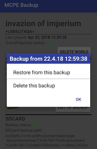 MCPE Backup screenshot 5