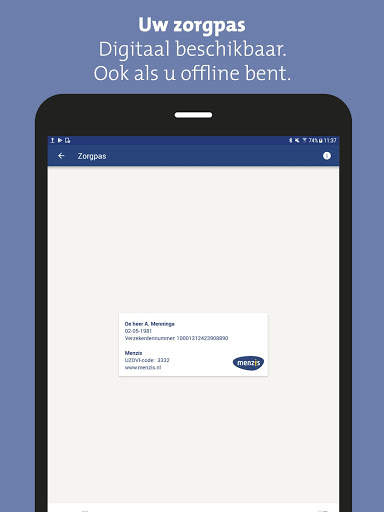 Menzis app 7 تصوير الشاشة