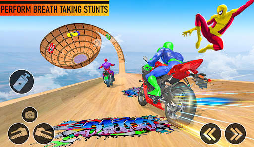 Superhero Mega Ramp Bike Stunt screenshot 1