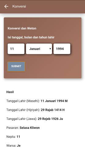 Kalender Jawa Lengkap screenshot 3