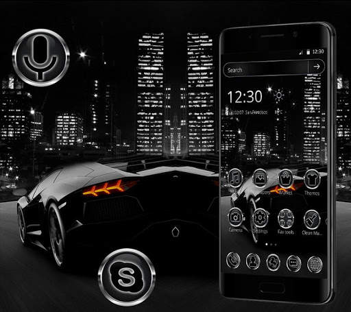 Black Luxury Sports Car Theme🚗 screenshot 1