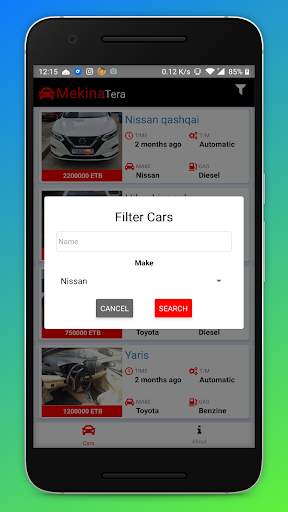 MekinaTera : Buy/Sell Cars in Ethiopia(መኪና ተራ) स्क्रीनशॉट 2
