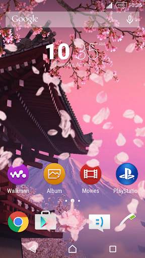 Sakura theme Xperia Launcher screenshot 2