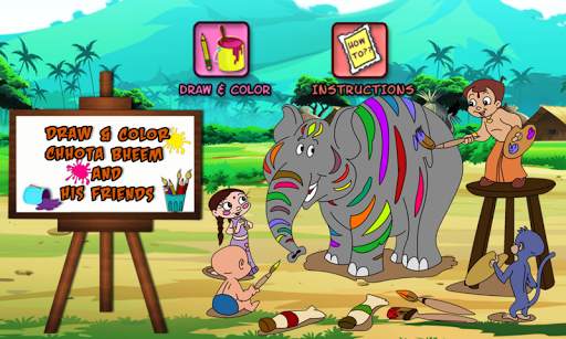 Draw & Color Chhota Bheem screenshot 1