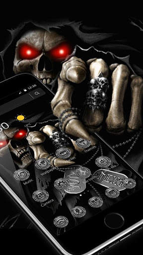 Dark Immortal Pointing Skull Theme screenshot 2