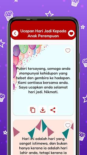 Kad & Mesej Hari Jadi screenshot 5