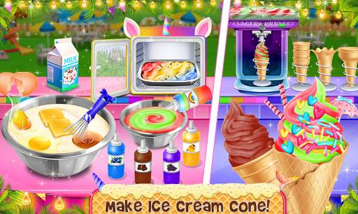 Ice Cream - Frozen Desserts Rainbow Unicorn screenshot 2