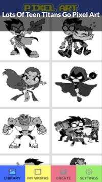 Coloring By Number Teen Titans Go Pixel Art Games screenshot 2