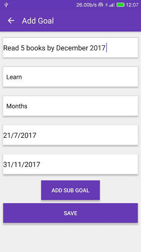Goal Tracker - break your goal screenshot 2