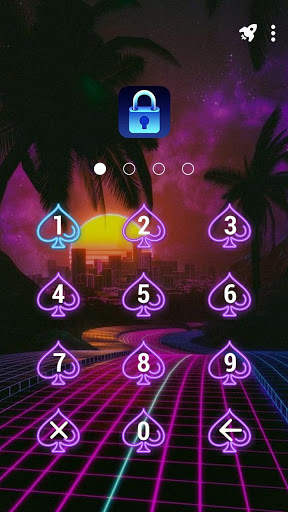 Neon City - App Lock Master Theme screenshot 2