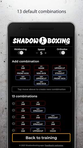 Shadowboxing.app Boxing workout combo generator screenshot 3