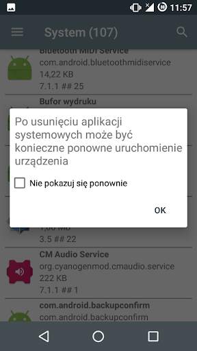 Menedżer aplikacji systemu screenshot 7