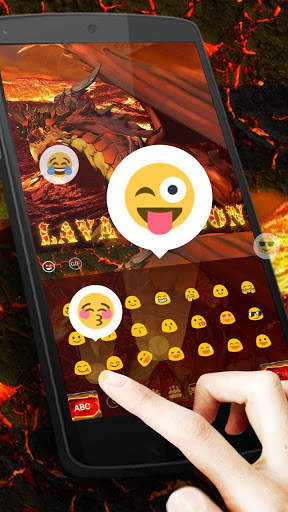Dragon And Flame Magma Keyboard Theme screenshot 3