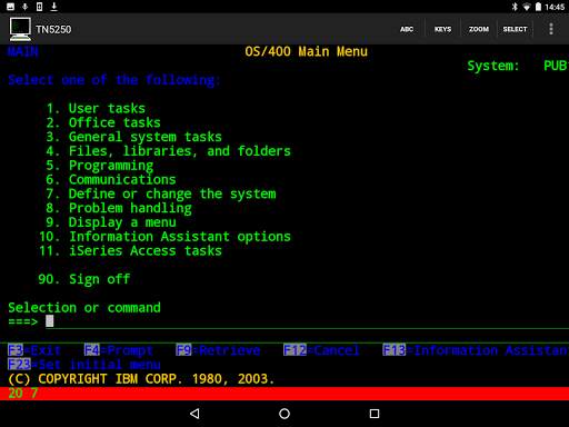 Mocha TN5250 LITE screenshot 6