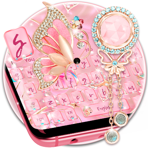 Rose Gold Butterfly Keyboard icon