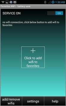 Favorites Wifi - battery save screenshot 3