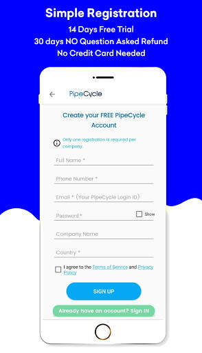PipeCycle CRM And Call Tracker स्क्रीनशॉट 1