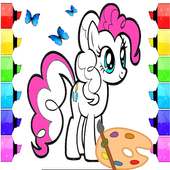 coloring pony horse game free logo