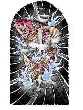 Koi Fish TattooDesingWallpaper 7 تصوير الشاشة