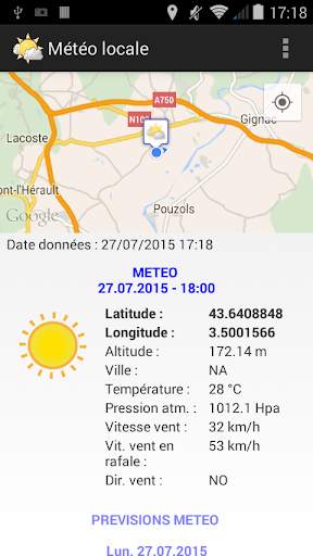 Météo locale GPS screenshot 1