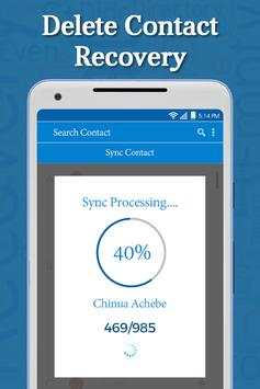 Recover Deleted Contacts & Sync 4 تصوير الشاشة