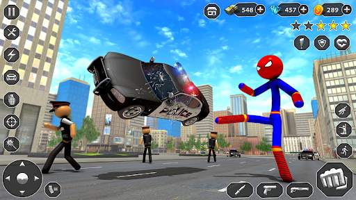 Stick Rope Hero Superhero Game screenshot 4