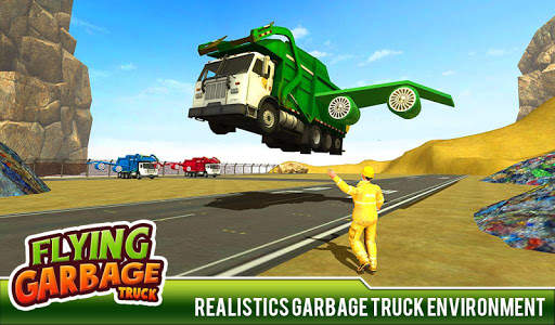 City Garbage Flying Truck- Flying Games screenshot 5