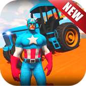 Real Tractor Driving Superheroes Farming Simulator logo