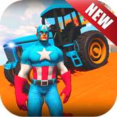 Real Tractor Driving Superheroes Farming Simulator 1.0