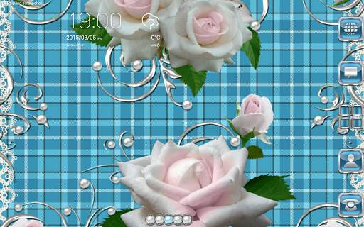 White Roses Go Launcher theme screenshot 9