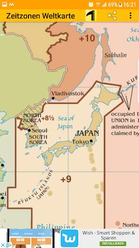 Time Zone Map 4 تصوير الشاشة