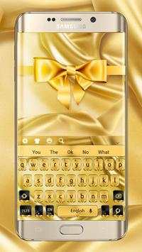 Silk Golden Bow Keyboard Theme screenshot 1
