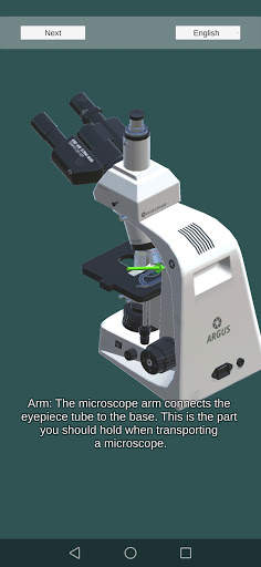 Partes del microscopio en 3D screenshot 8