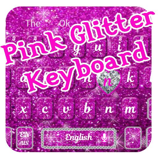 Pink Glitter Keyboard Theme 10001001