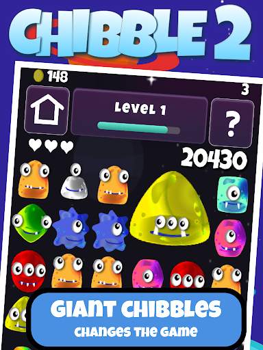 Chibble 2: Match3 Fun Jelly Aliens Puzzle Game screenshot 4