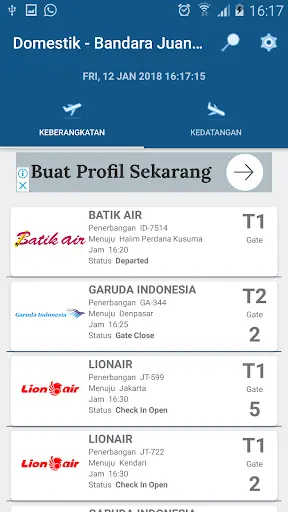 Indonesia Flight Status screenshot 2